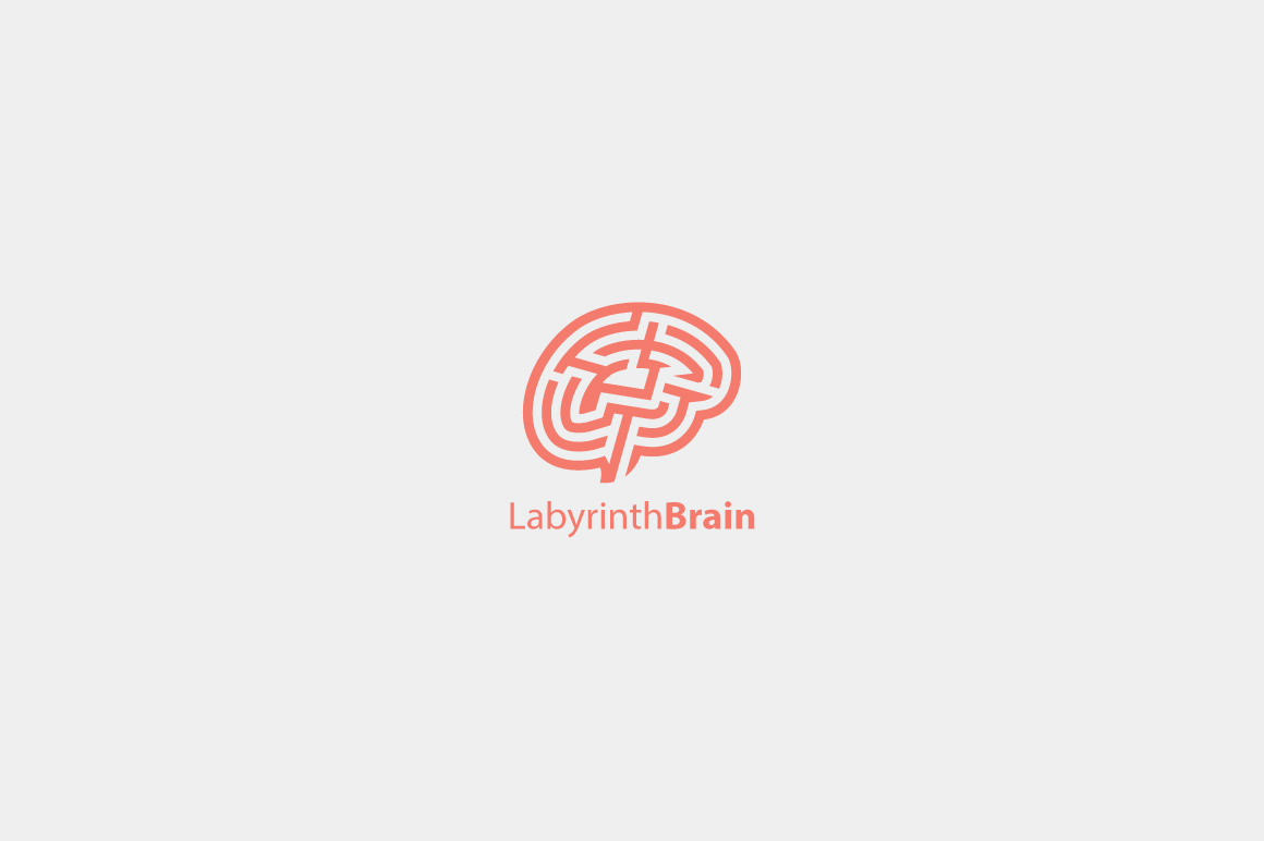 Designing Identity with the Labyrinth Brain Logo Template