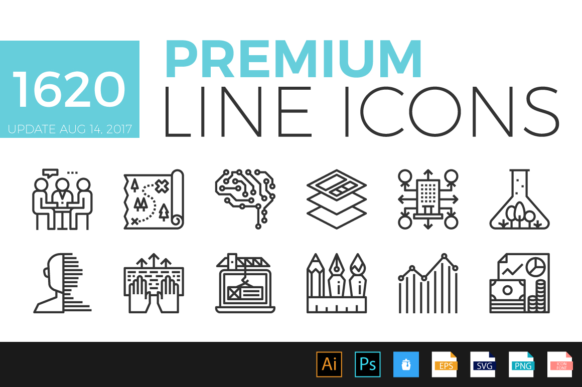 Premium Line Icons: A Strategic Resource for Clear Communication and Consistent Branding