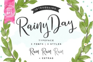 Rainy Day Font: A Blend of Modern Type and Calligraphy
