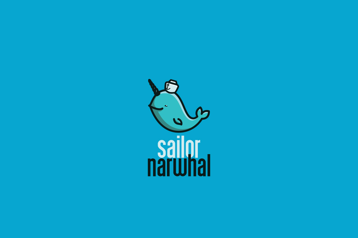 Sailor Narwhal Logo Template: Branding for Creatives and Entrepreneurs