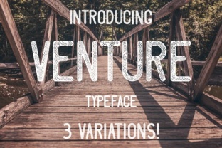 Venture: A Playful All Caps Sans Serif Typeface for Modern Design